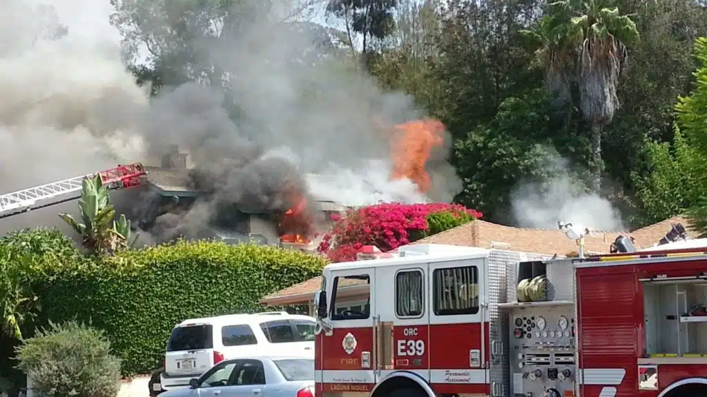 Professional fire damage restoration process